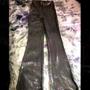 NWOT High Waisted Sequin Flares